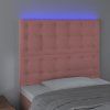 Čelo postele s LED 80x5x118/128 cm samet [3122890] (Barva Černá)