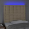 Čelo postele s LED 90x5x118/128 cm textil [3122846] (Barva Modrá)
