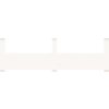 Čelo postele 154 x 3 x 81 cm masivní borovice [819076] (Barva Bílá)