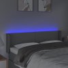 Čelo postele s LED 147 x 16 x 78/88 cm textil [3122955] (Barva Tmavě šedá)