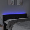 Čelo postele s LED 147 x 16 x 78/88 cm textil [3122955] (Barva Tmavě šedá)