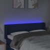 Čelo postele s LED 147 x 16 x 78/88 cm textil [3122955] (Barva Tmavě šedá)