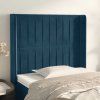 Čelo postele typu ušák 93x16x118/128 cm samet [3119856] (Barva Černá)
