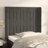 Čelo postele typu ušák 93x16x118/128 cm samet [3119856] (Barva Černá)