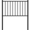 Kovové náhradní čelo postele 75 cm [350890] (Barva Černá)