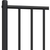 Kovové náhradní čelo postele 75 cm [350890] (Barva Černá)