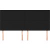 Čelo postele 200 x 5 x 118/128 cm látkové [3116076] (Barva Černá)