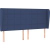 Čelo postele typu ušák 163x23x118/128 cm textil [3117968] (Barva Modrá)