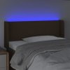 Čelo postele s LED 93 x 16 x 78/88 cm textil [3122943] (Barva Krémová)