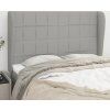 Čelo postele typu ušák 147x23x118/128 cm textil [3117954] (Barva Světle šedá)