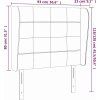 Čelo postele typu ušák 93x23x118/128 cm samet [3117994] (Barva Černá)