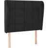 Čelo postele typu ušák 93x23x118/128 cm samet [3117994] (Barva Černá)