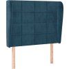Čelo postele typu ušák 93x23x118/128 cm samet [3117994] (Barva Černá)