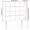 Čelo postele typu ušák 93x23x118/128 cm samet [3117994] (Barva Černá)