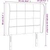 Čelo postele typu ušák 93x23x118/128 cm samet [3117994] (Barva Černá)