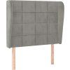 Čelo postele typu ušák 93x23x118/128 cm samet [3117994] (Barva Černá)