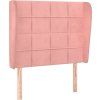 Čelo postele typu ušák 93x23x118/128 cm samet [3117994] (Barva Černá)
