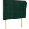 Čelo postele typu ušák 93x23x118/128 cm samet [3117994] (Barva Černá)