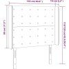 Čelo postele typu ušák 103x16x118/128 cm samet [3120060] (Barva Tmavě moddrá)