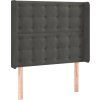 Čelo postele typu ušák 103x16x118/128 cm samet [3120060] (Barva Tmavě moddrá)