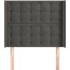 Čelo postele typu ušák 103x16x118/128 cm samet [3120060] (Barva Tmavě moddrá)