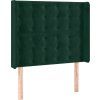 Čelo postele typu ušák 103x16x118/128 cm samet [3120060] (Barva Tmavě moddrá)