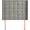 Čelo postele typu ušák 103x16x118/128 cm samet [3120060] (Barva Tmavě moddrá)