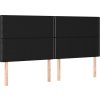 Čelo postele 200 x 5 x 118/128 cm látkové [3116216] (Barva Černá)