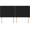 Čelo postele 200 x 5 x 118/128 cm látkové [3116216] (Barva Černá)