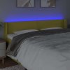 Čelo postele s LED 203 x 16 x 78/88 cm textil [3123124] (Barva Modrá)