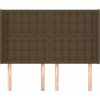 Čelo postele typu ušák 147x16x118/128 cm textil [3120015] (Barva Tmavě hnědá)