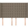 Čelo postele typu ušák 147x16x118/128 cm textil [3120015] (Barva Tmavě hnědá)