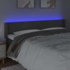 Čelo postele s LED 163 x 16 x 78/88 cm samet [3123014] (Barva Tmavě moddrá)