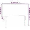 Čelo postele s LED 90x5x78/88 cm samet [3121369] (Barva Tmavě šedá)