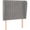 Čelo postele typu ušák 93x23x118/128 cm samet [3118230] (Barva Světle šedá)