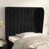 Čelo postele typu ušák 93x23x118/128 cm samet [3118230] (Barva Světle šedá)