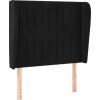 Čelo postele typu ušák 93x23x118/128 cm samet [3118230] (Barva Světle šedá)
