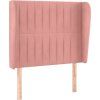 Čelo postele typu ušák 93x23x118/128 cm samet [3118230] (Barva Světle šedá)