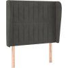 Čelo postele typu ušák 93x23x118/128 cm samet [3118230] (Barva Světle šedá)