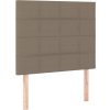 Čelo postele 90x5x118/128 cm látkové [3116318] (Barva Taupe)