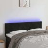 Čelo postele s LED 144x5x78/88 cm samet [3121381] (Barva Tmavě šedá)