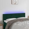 Čelo postele s LED 144x5x78/88 cm samet [3121381] (Barva Tmavě šedá)