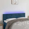Čelo postele s LED 144x5x78/88 cm samet [3121381] (Barva Tmavě šedá)