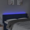 Čelo postele s LED 147 x 16 x 78/88 cm textil [3123234] (Barva Světle šedá)