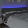 Čelo postele s LED 160x5x78/88 cm textil [3121479] (Barva Tmavě šedá)