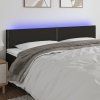 Čelo postele s LED 160x5x78/88 cm textil [3121479] (Barva Tmavě šedá)