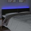 Čelo postele s LED 160x5x78/88 cm textil [3121479] (Barva Tmavě šedá)