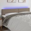 Čelo postele s LED 160x5x78/88 cm textil [3121479] (Barva Tmavě šedá)