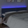 Čelo postele s LED 160x5x78/88 cm textil [3121479] (Barva Tmavě šedá)