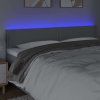 Čelo postele s LED 160x5x78/88 cm textil [3121479] (Barva Tmavě šedá)